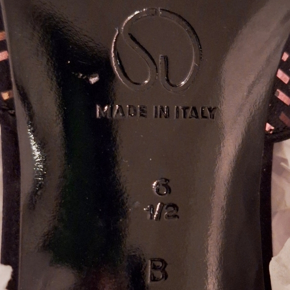 ST John Sparkling Copper and Black Slingback Heels Luxury Occasion Evening 6.5 - Picture 8 of 8